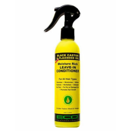 Eco Black Castor & Flaxseed Leave-In Conditioner 8 oz